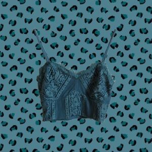 SOLD xhilaration teal lace bustier NWOT